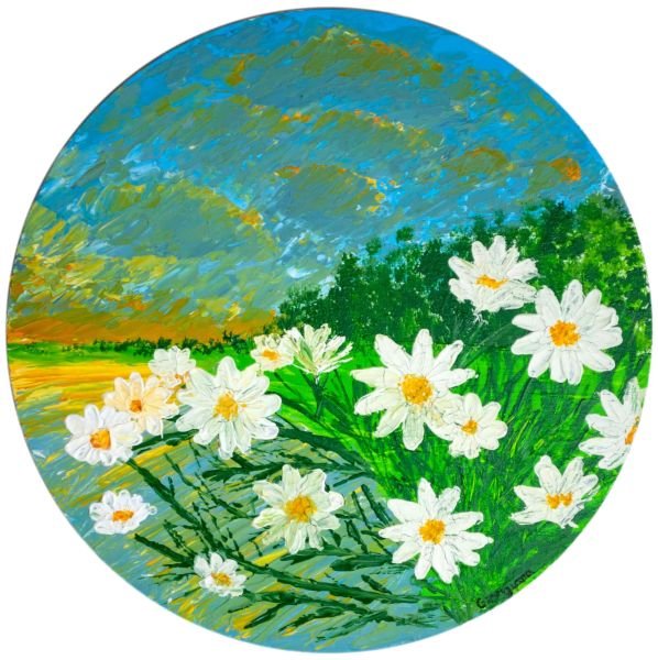 Acrylic on canvas, ⌀ 40cm  // Daisy