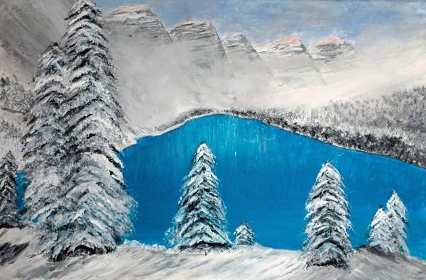 Acrylic on canvas, 60x40cm // Moraine Lake