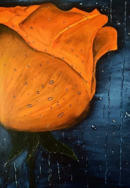 Acrylic on canvas, 50x70cm // September Rain